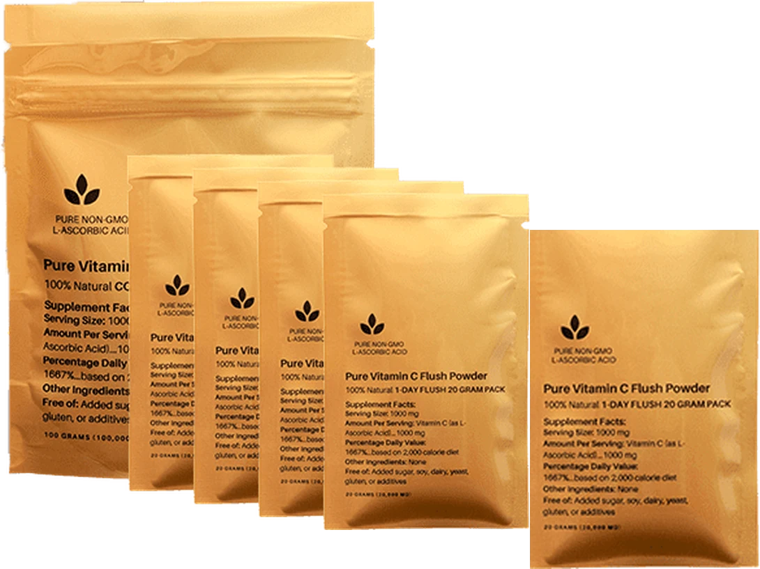 The Ultimate Flush Kit plus a sample pouch